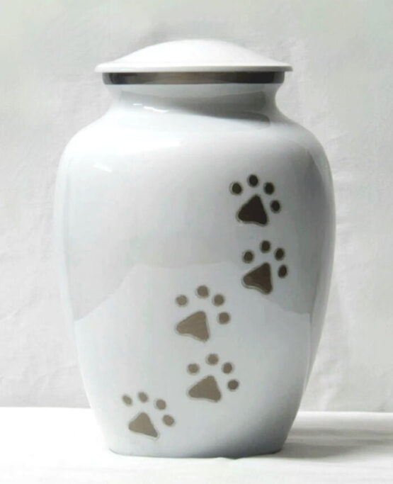 Paws of Love Urn - White