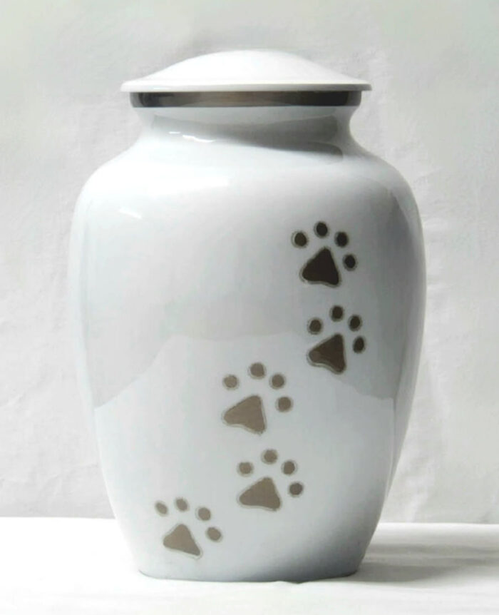 Paws of Love Urn - White